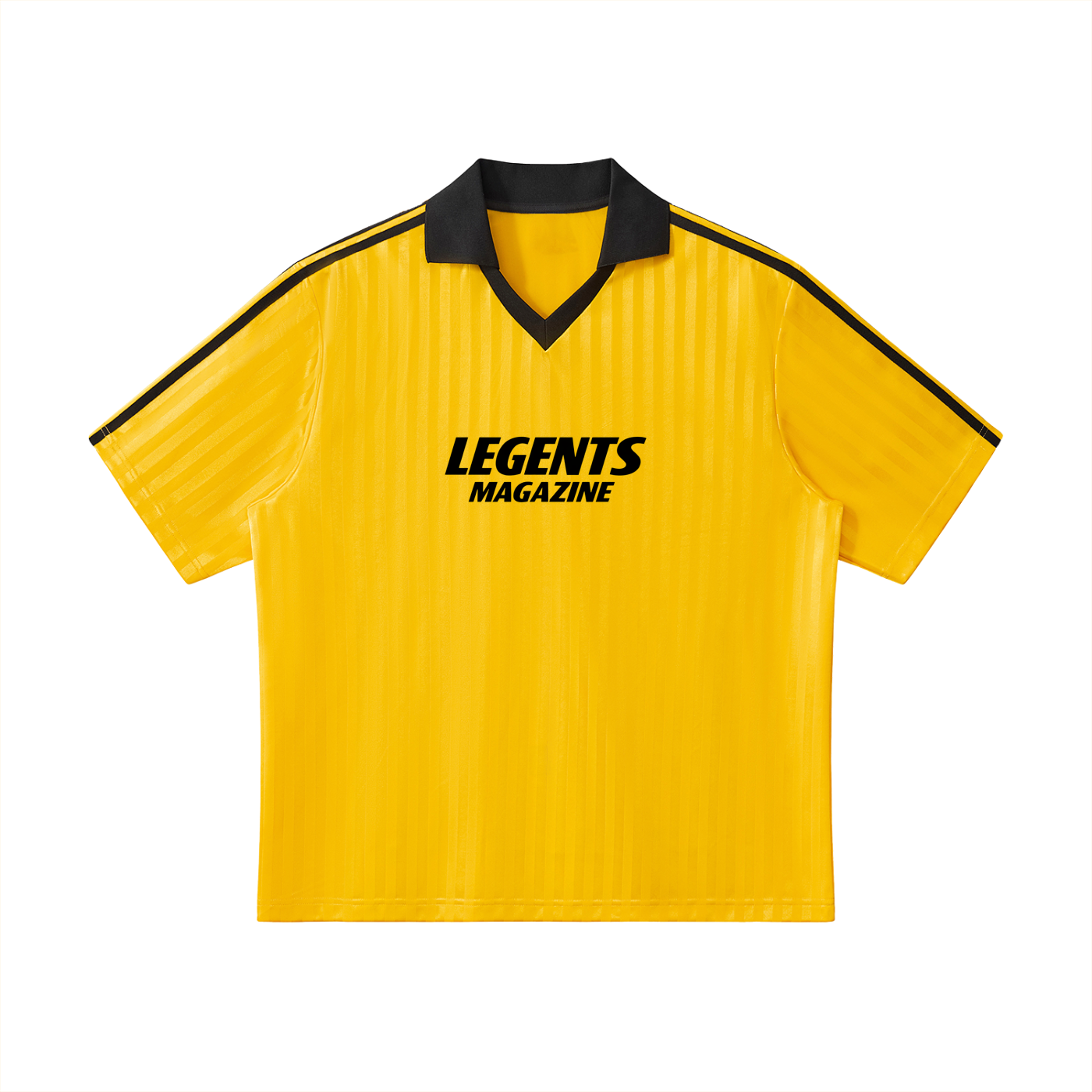Contrast Collar Striped Soccer Jersey